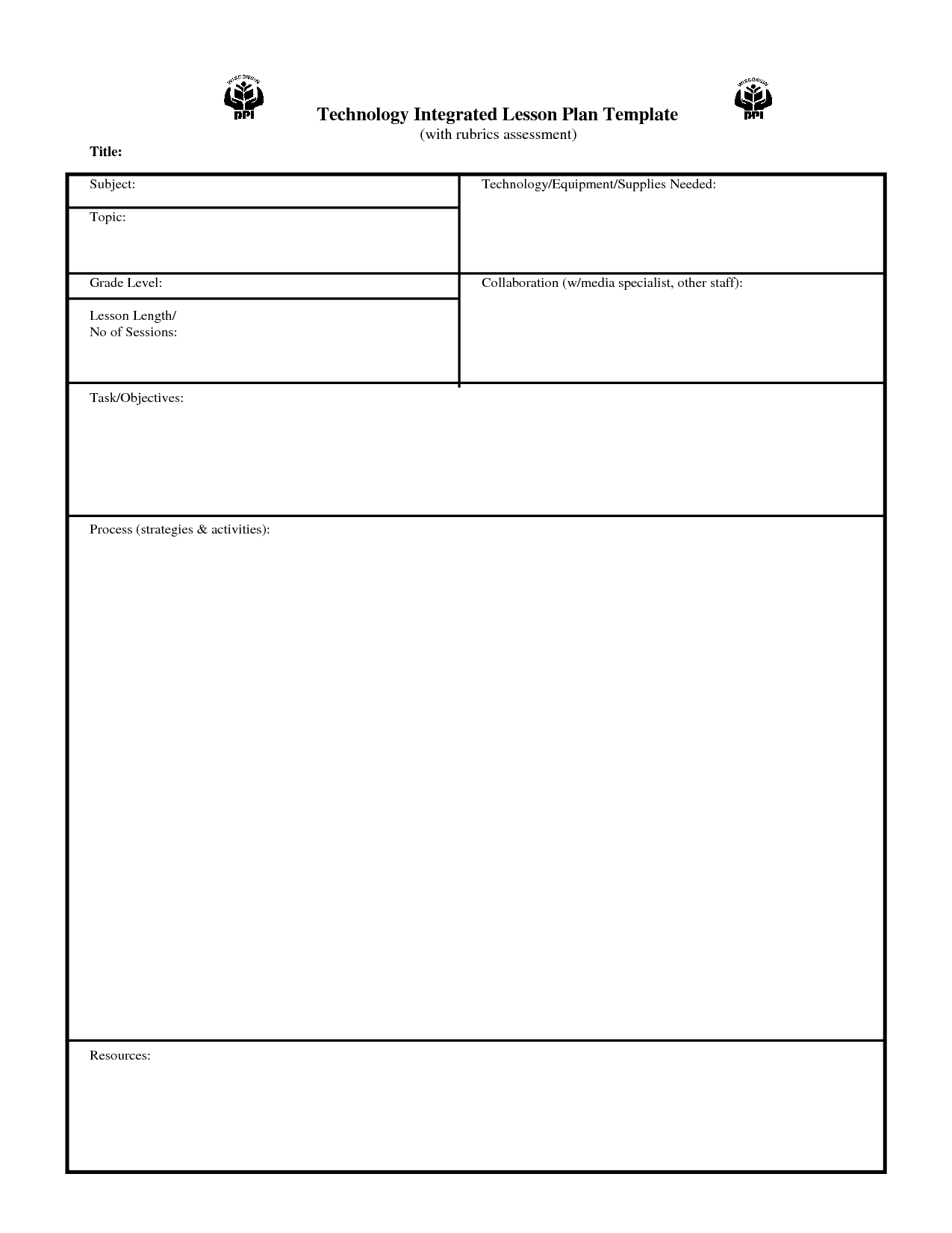Free Blank Lesson Plan Templates New Calendar Template Site