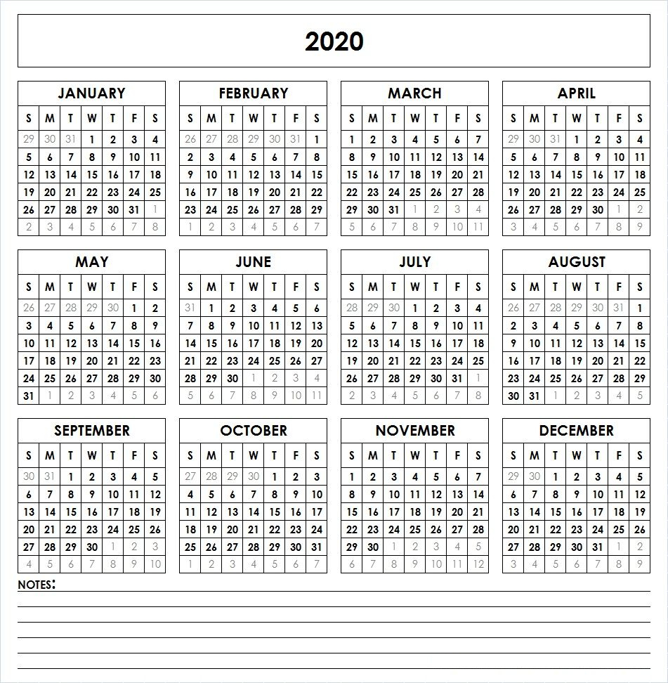 print yearly calendar 2020 free calendar printables free