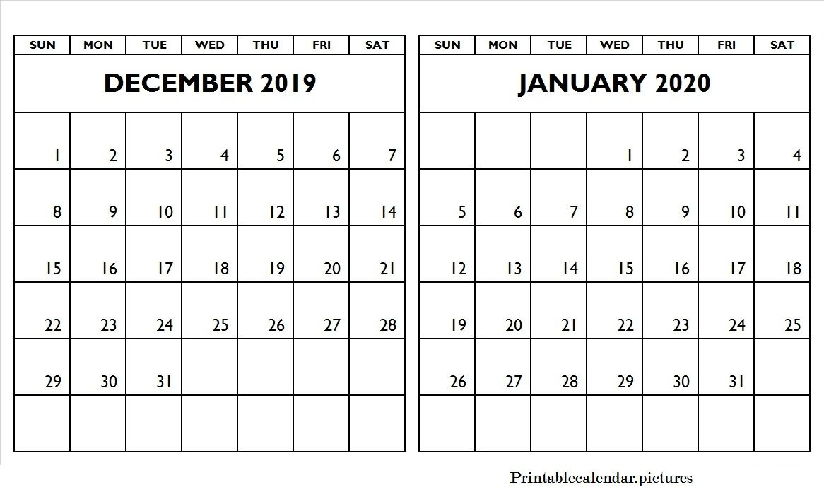 Free December 2019 January 2020 Calendar In 2019 | Calendar