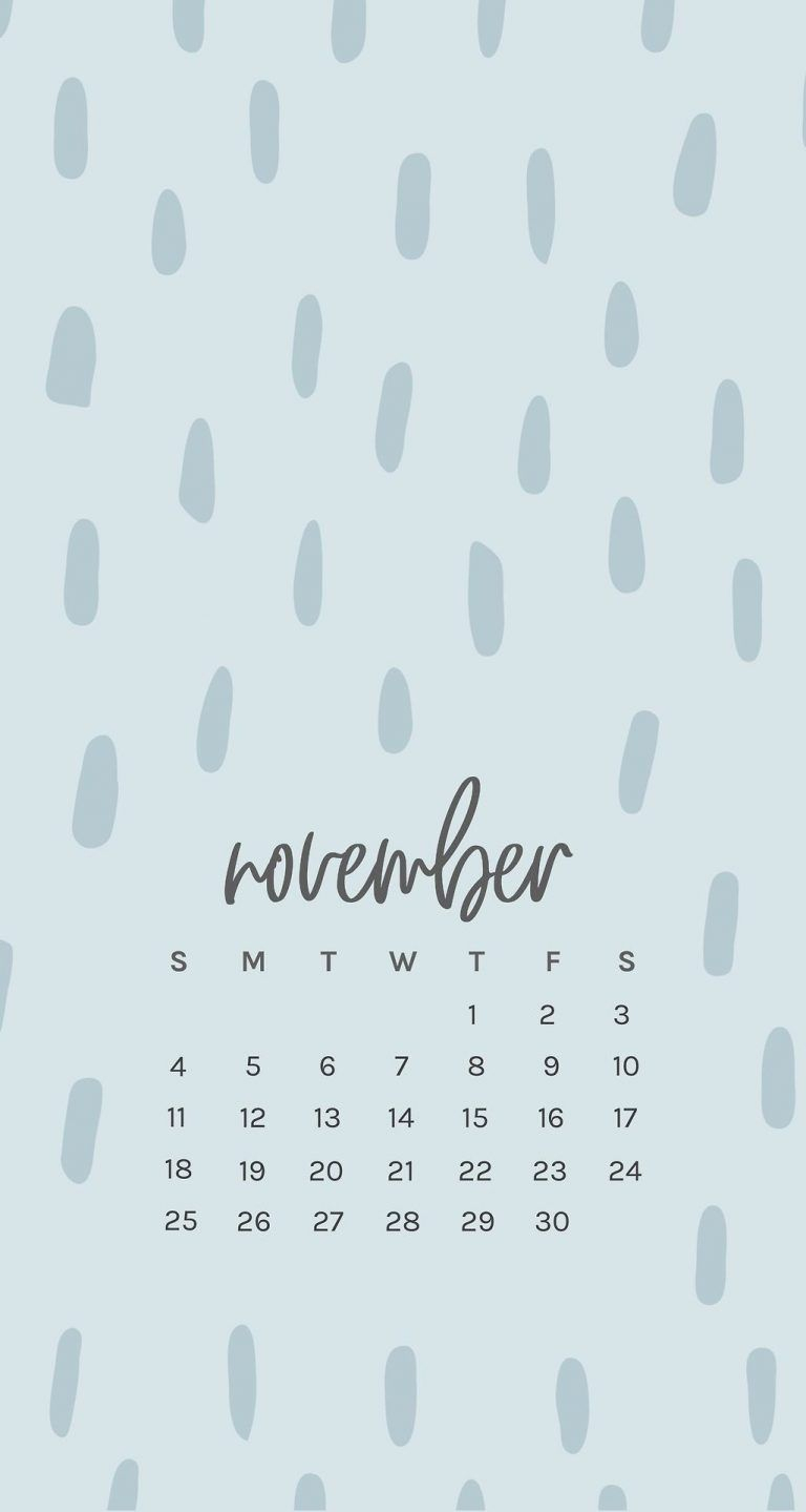 Free November 2018 Iphone Calendar Wallpapers In 2019