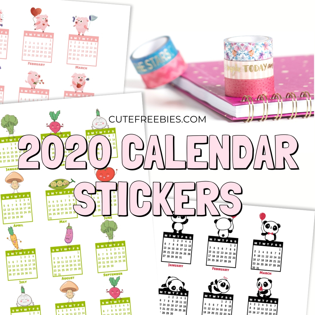 Free Printable 2020 Calendar Stickers For Your Bullet
