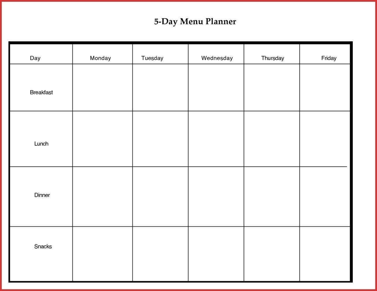 Print 5 Day Calendar Calendar Printables Free Templates