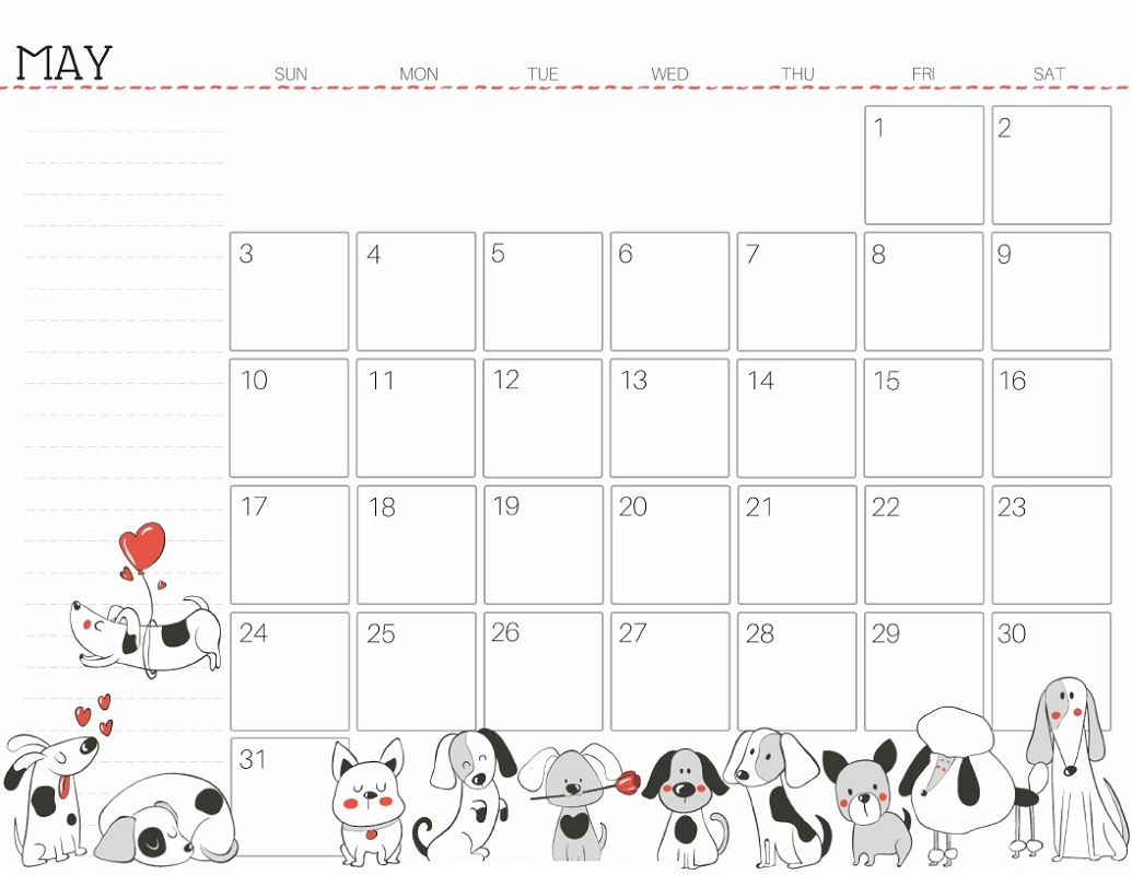 Free Printable Blank Calendar 2020 Cute For Cute People