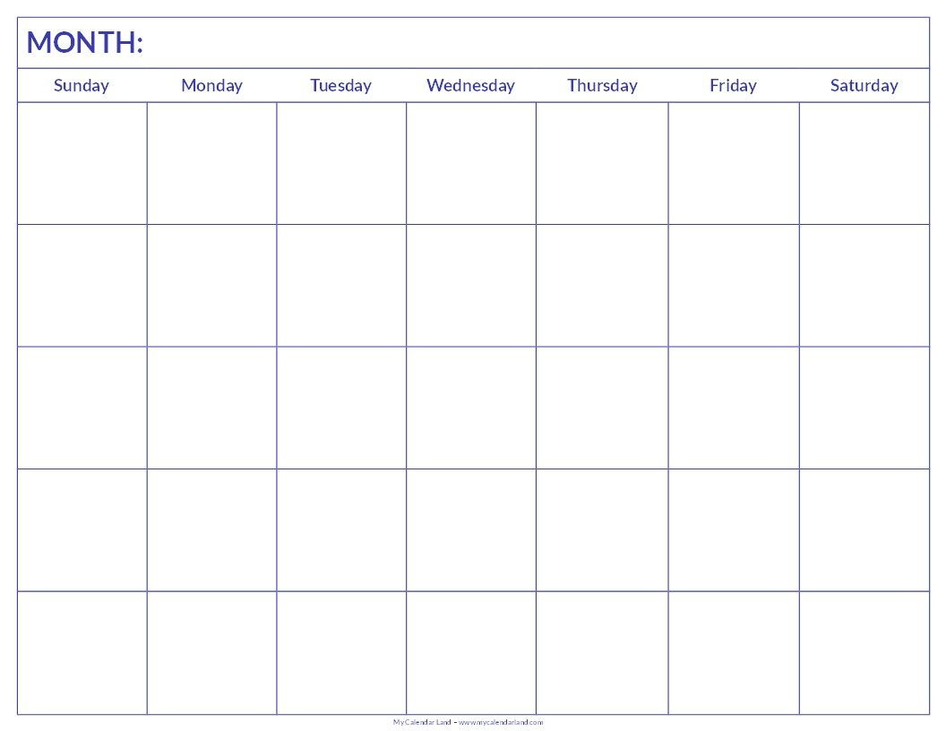 Print A Calendar Weekly