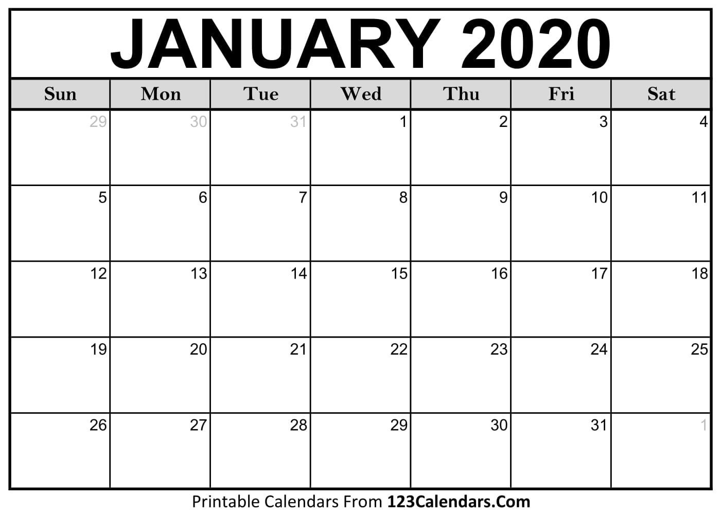 Free Printable Calendar | 123Calendars-Printabe Monthly