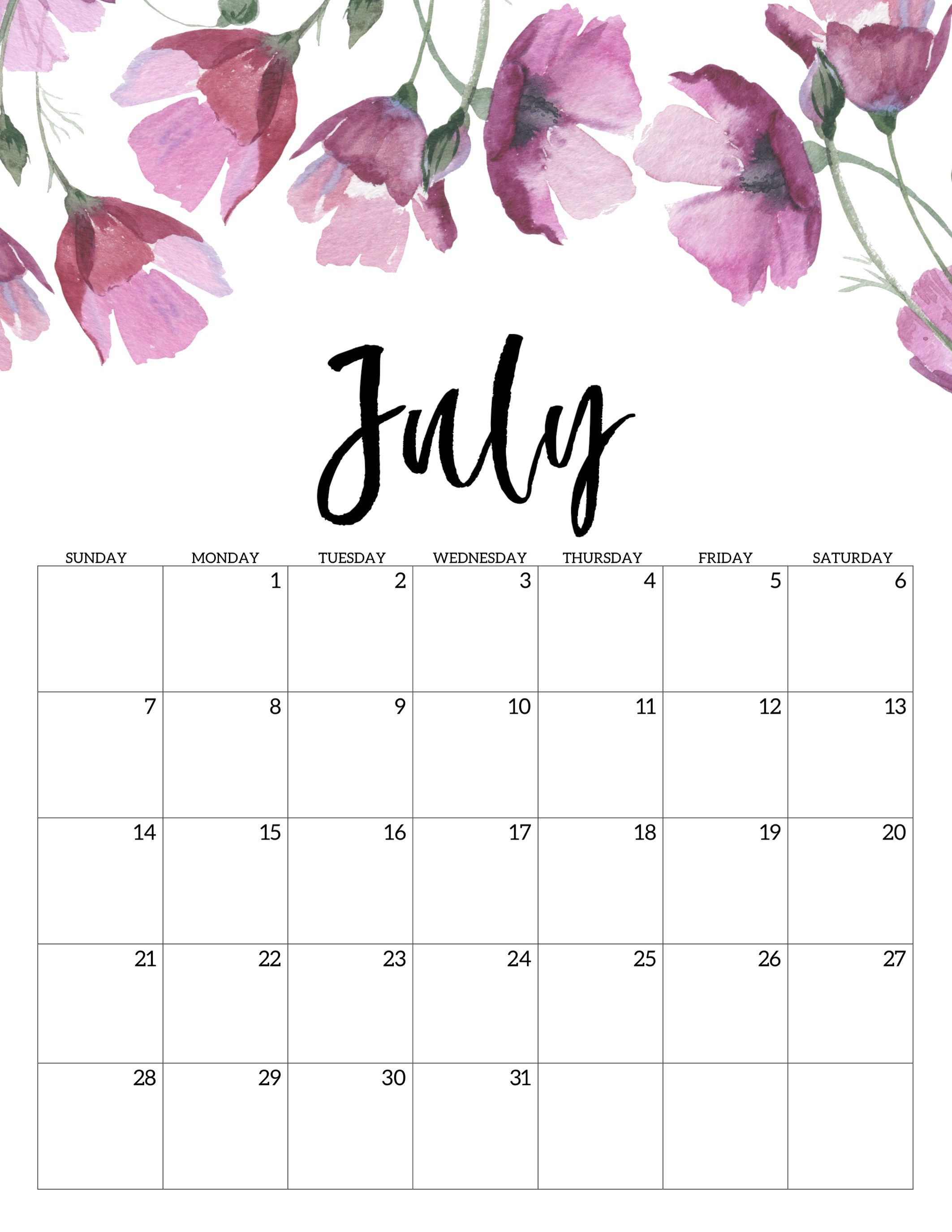 Free Printable Calendar Design