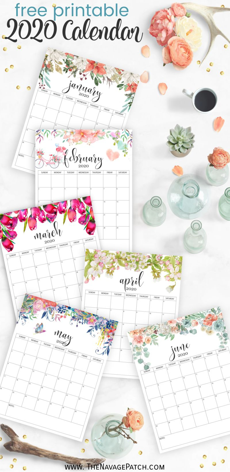 Free Printable Calendar 2020 - The Navage Patch