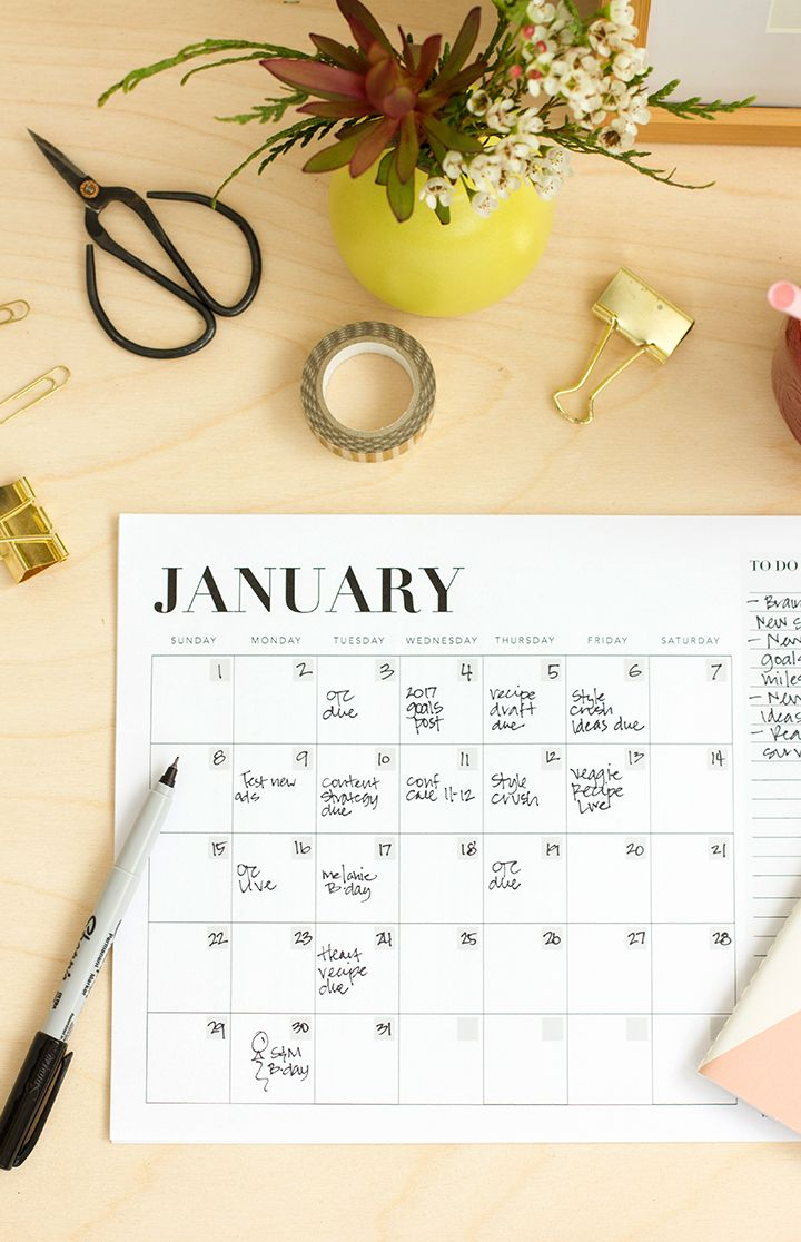 Free Printable Calendar | Diy Crafts Desk, Desk Organization