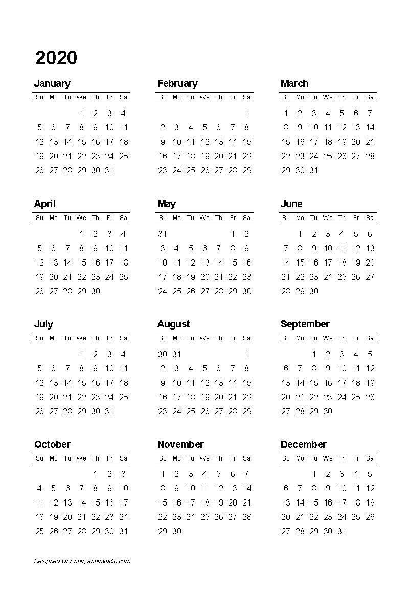 Free Printable Calendar Year 2021 | Calendar Printables ...