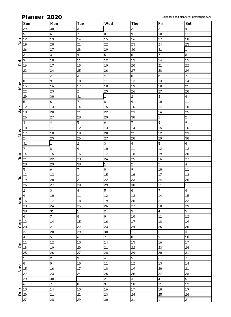 Free Printable Calendars And Planners 2020, 2021, 2022