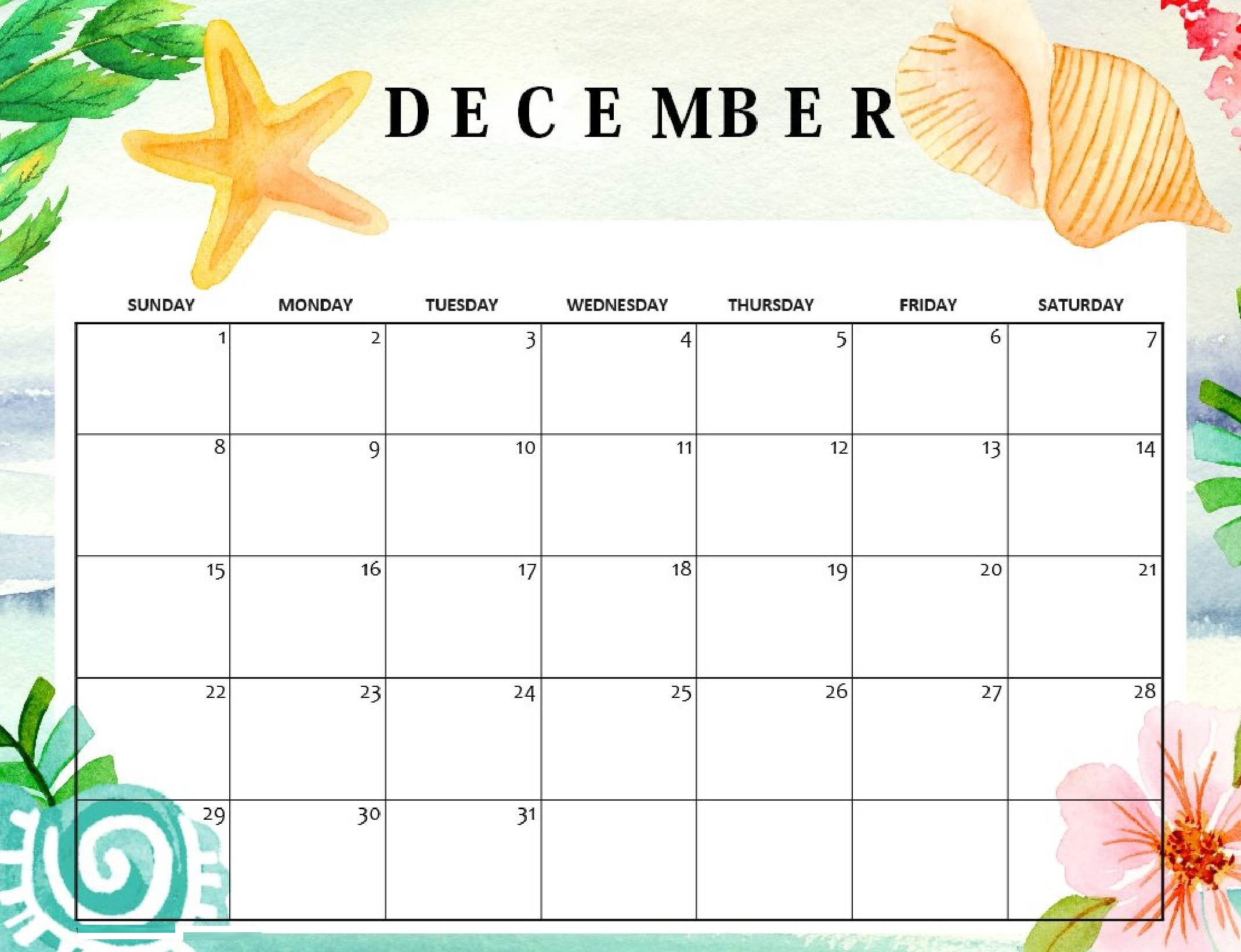 Free Printable December 2019 Calendar Excel Format - Set