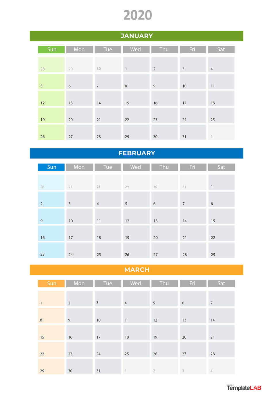 Free Printable Quarterly Calendar 2020 - Wpa.wpart.co