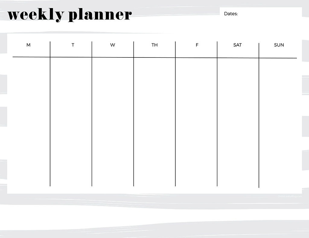 free downloadable templates to make a week calendar