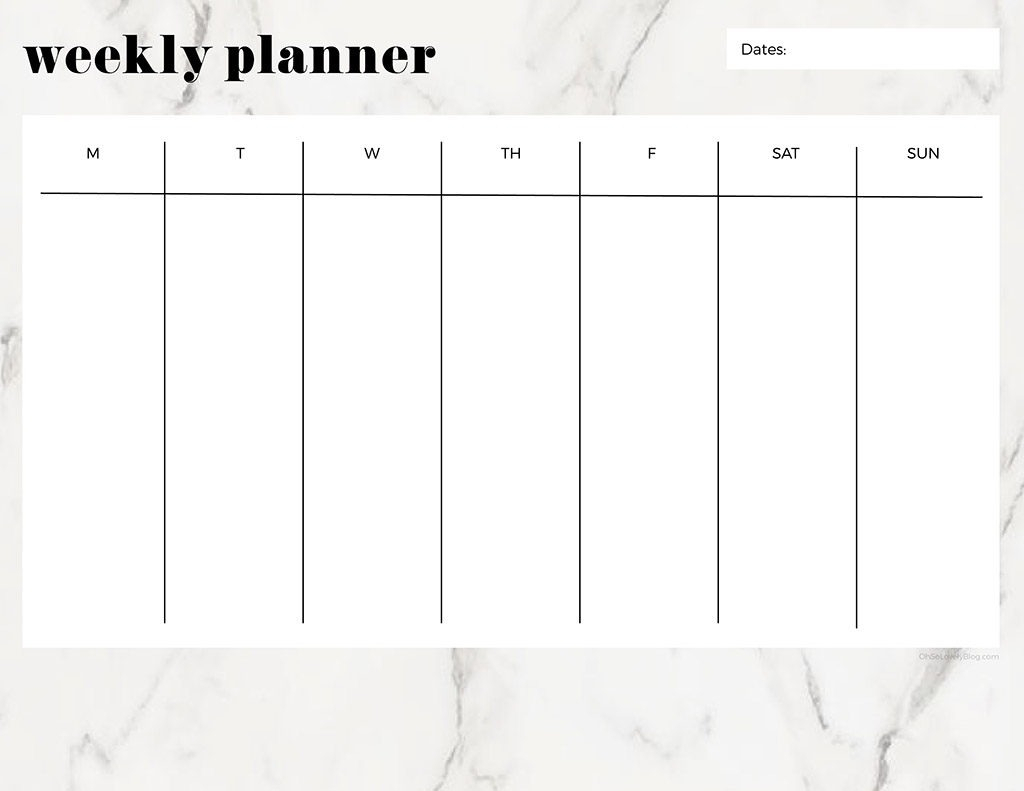 Free Printable Weekly Calendars — Get Your Week Organized!