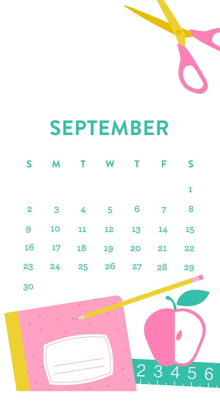 Free September 2018 Iphone Calendar | Calendar Wallpaper