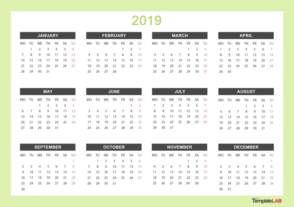 Free Year Calendar - Wpa.wpart.co