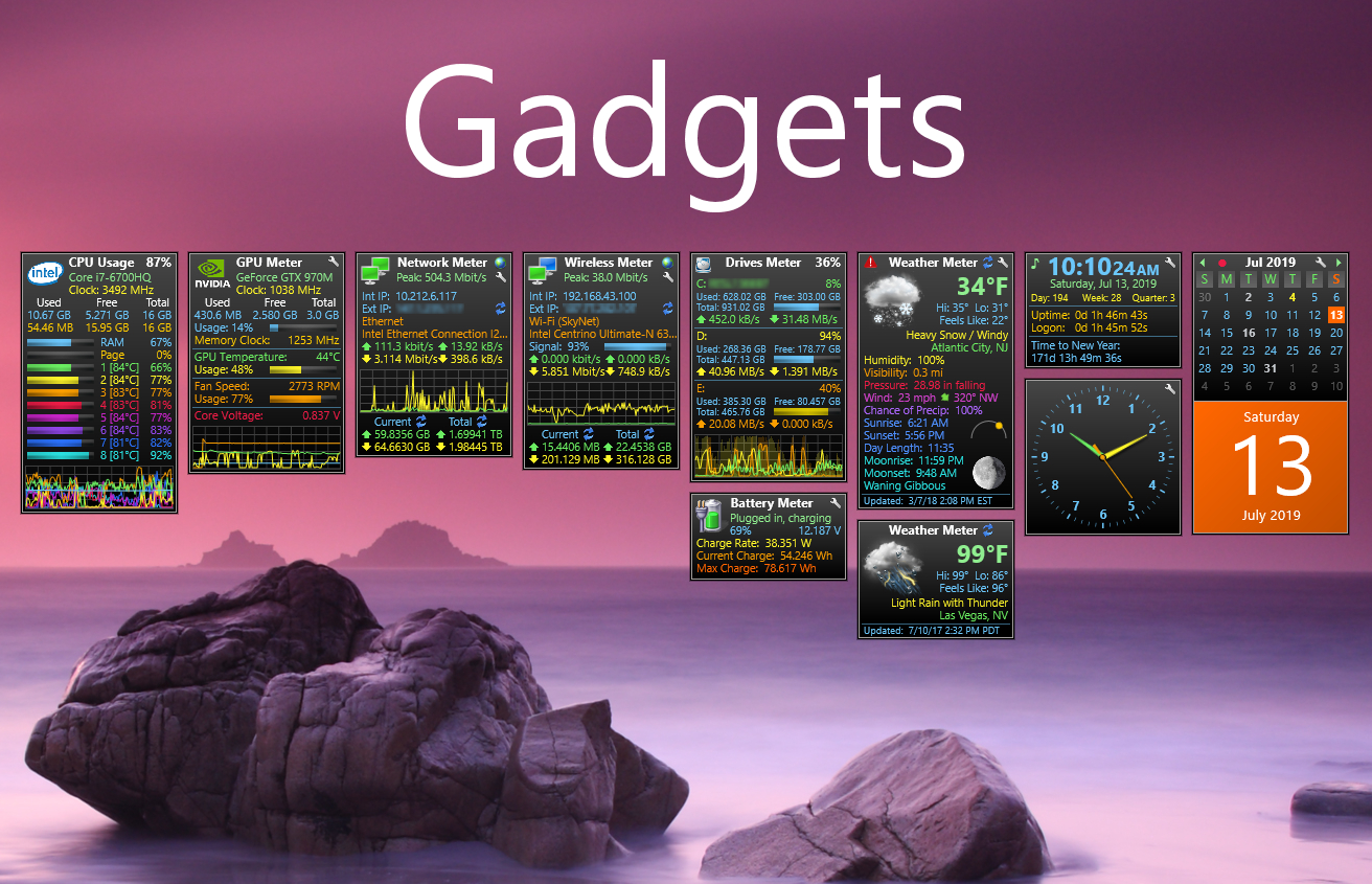 Gadgets 5.1.0 - Inspiredaddgadgets Sidebar Gadgets