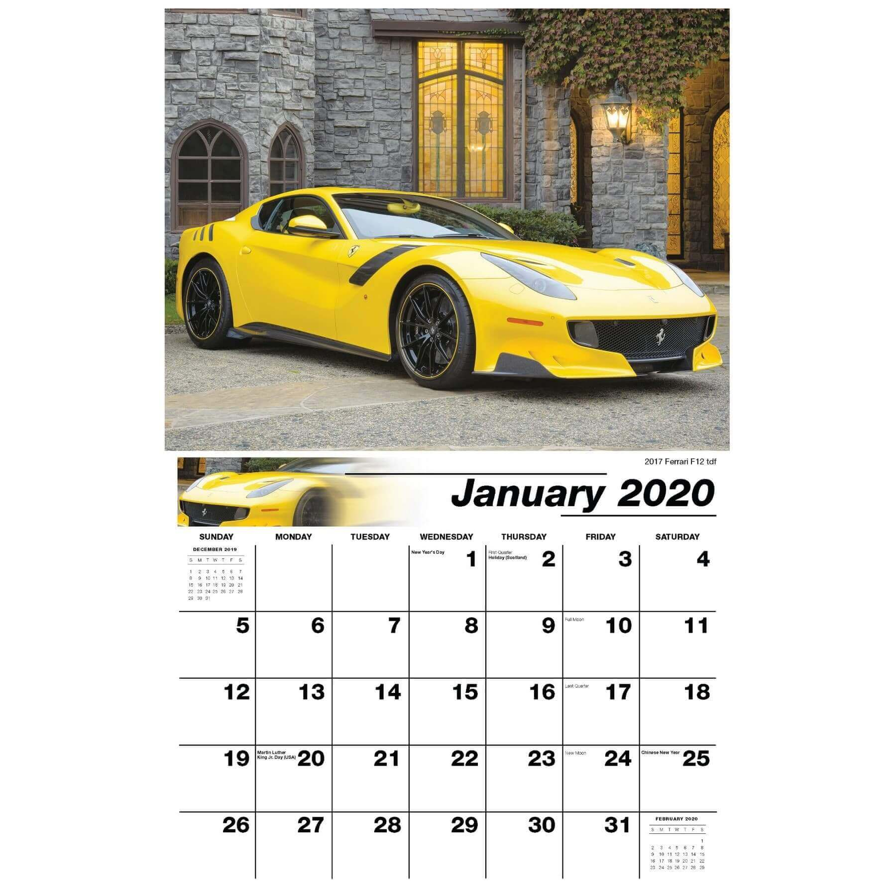 Galleria Wall Calendar 2020 Exotic Cars