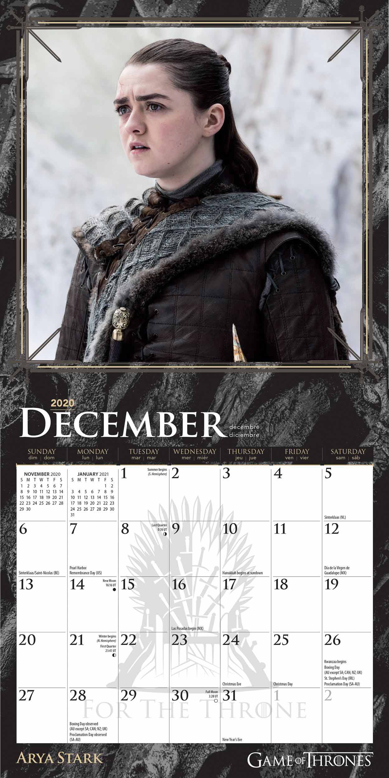 Calendar 2020 Game Of Thrones Calendar Printables Free Templates