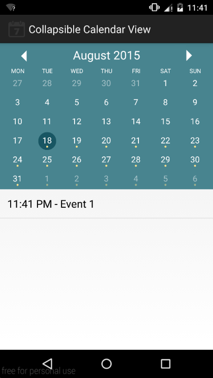 Week Calendar Android Library Calendar Printables Free Templates