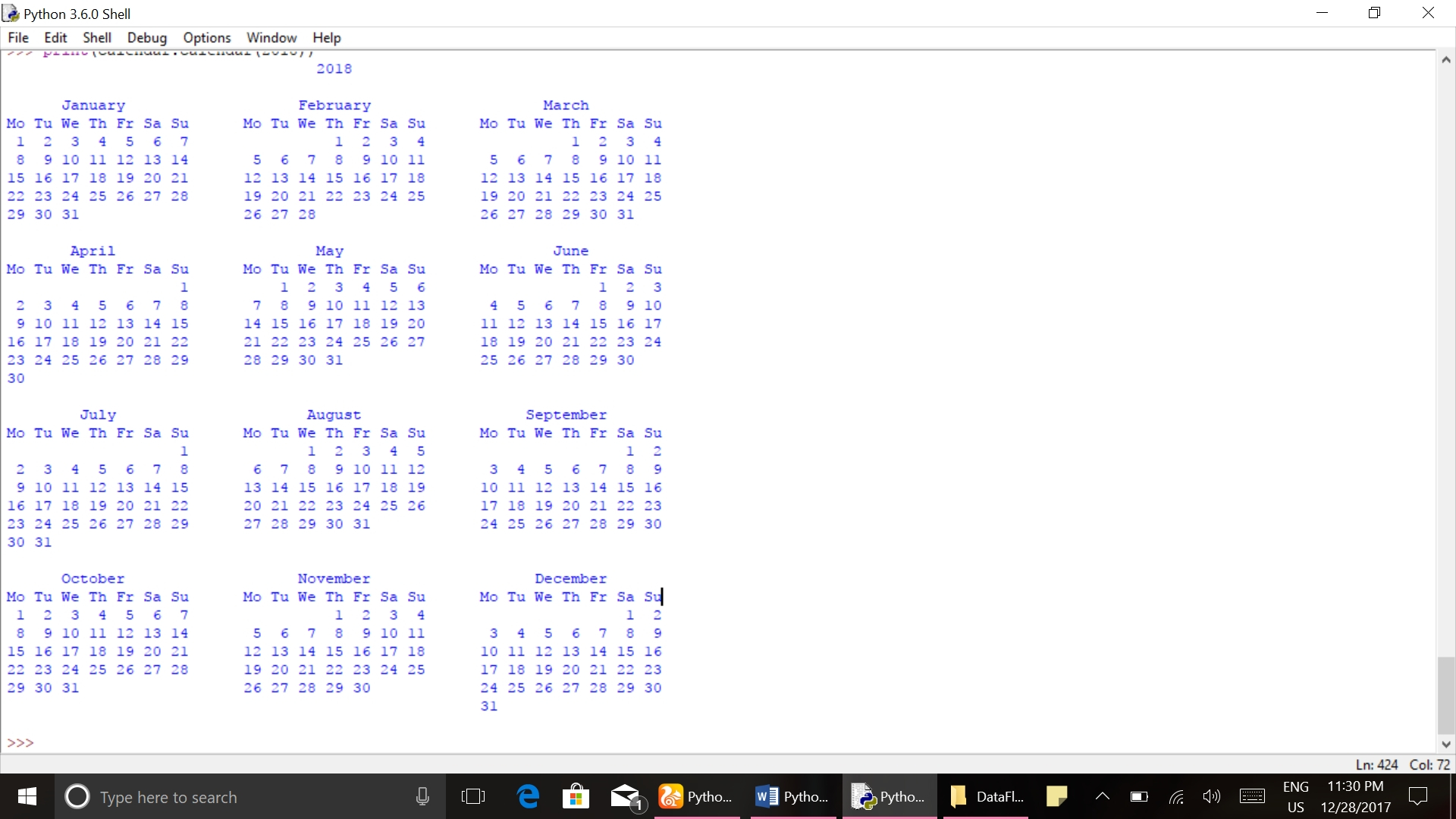 Good Print Calendar In Python : Mini Calendar Template