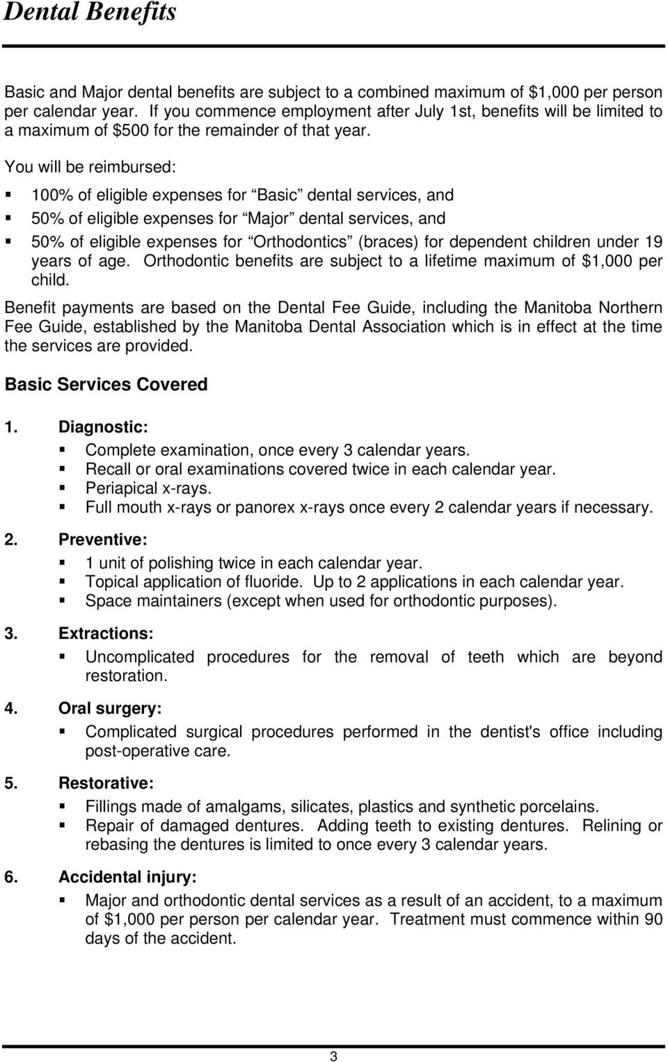 Group Dental Benefits - Pdf Free Download