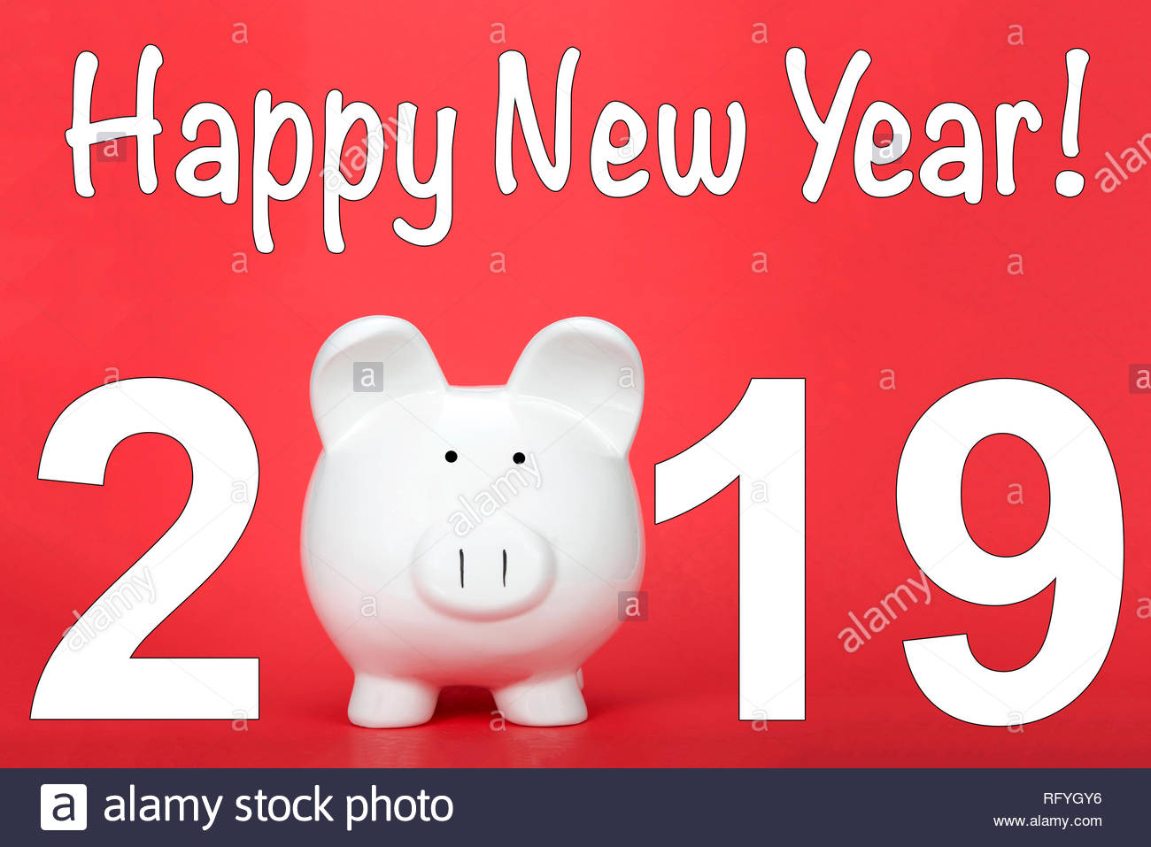 Happy Chinese New Year, The Year Of The Pig. Piggy Bank For