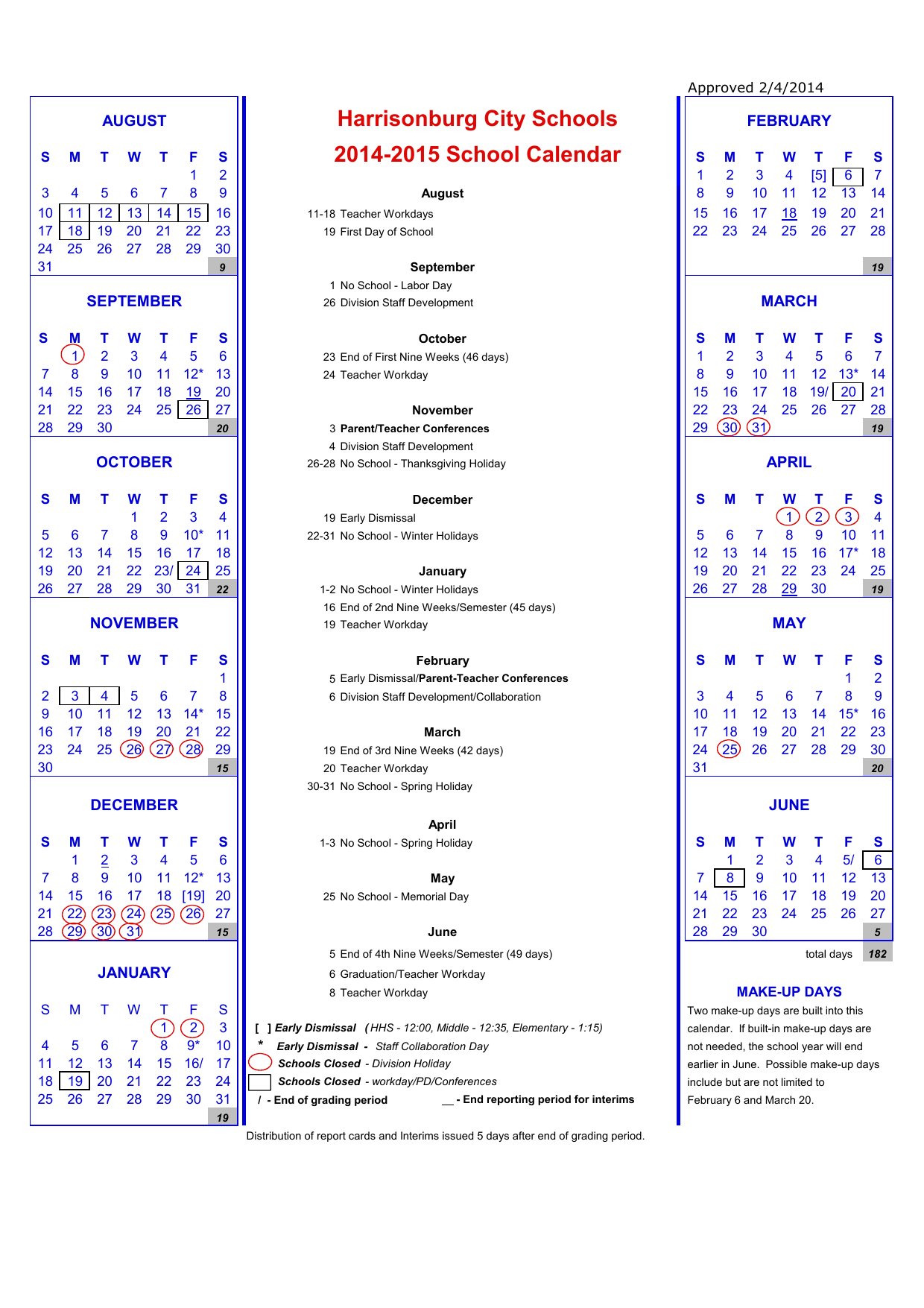 Hcps Calendar - Harrisonburg City Public Schools