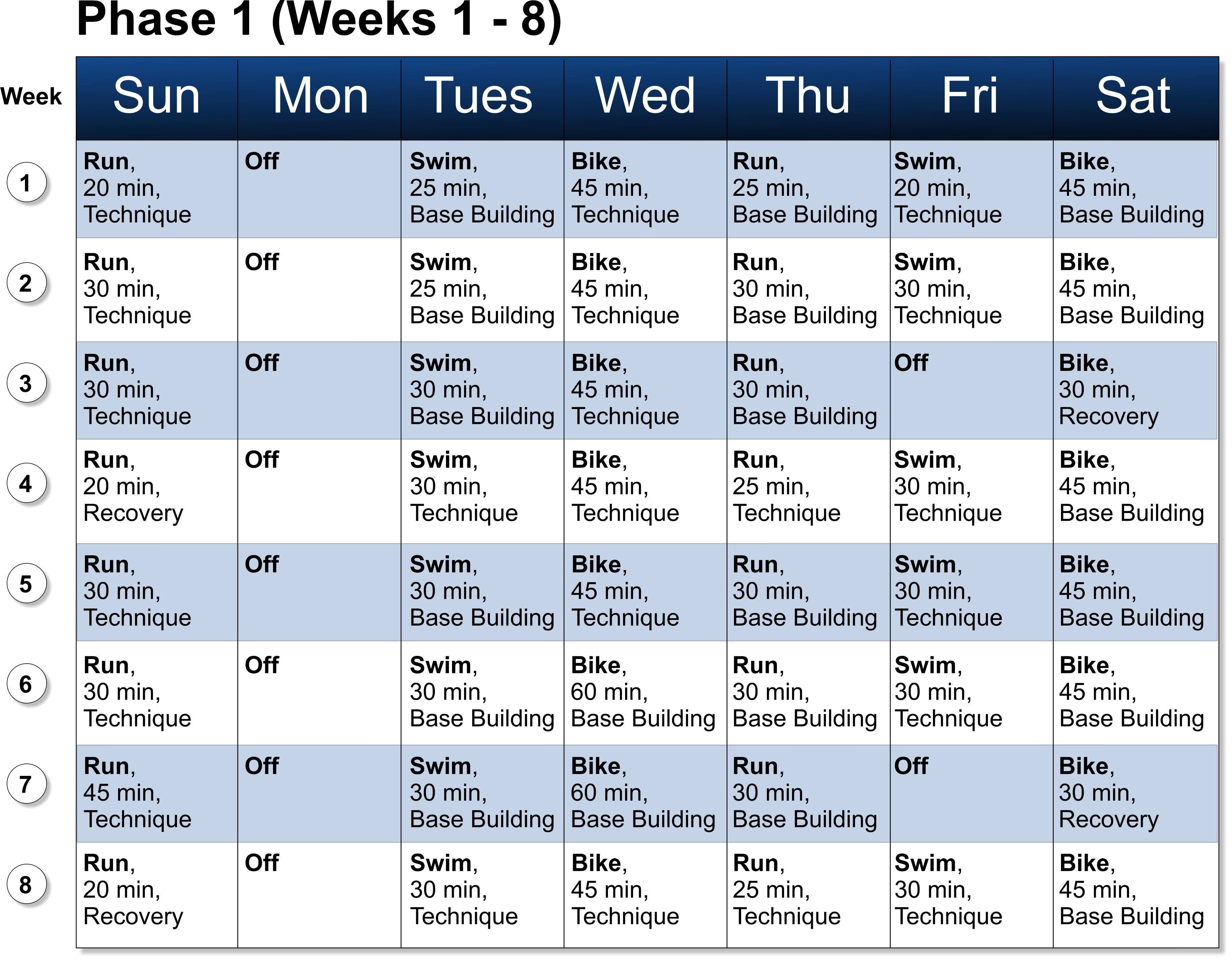 triathlon training schedule        <h3 class=