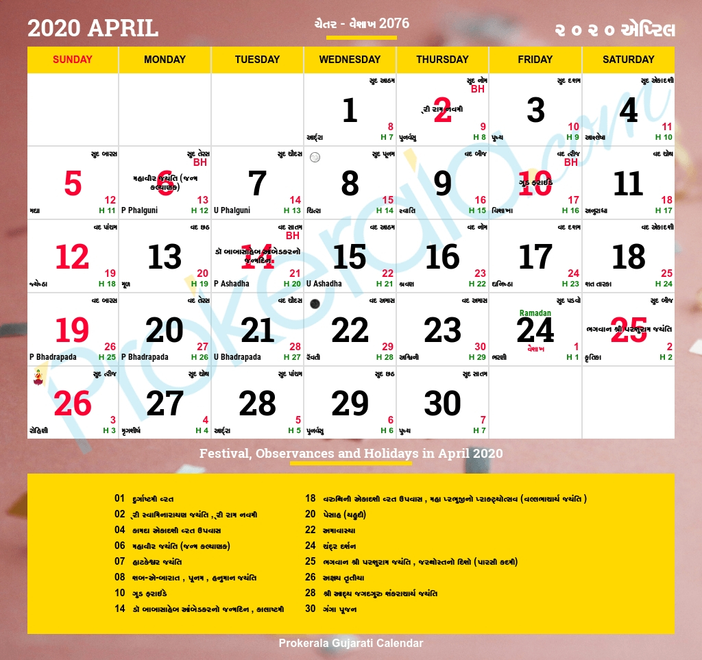 Hindu Calendar April 2020 | Calendar Template Information