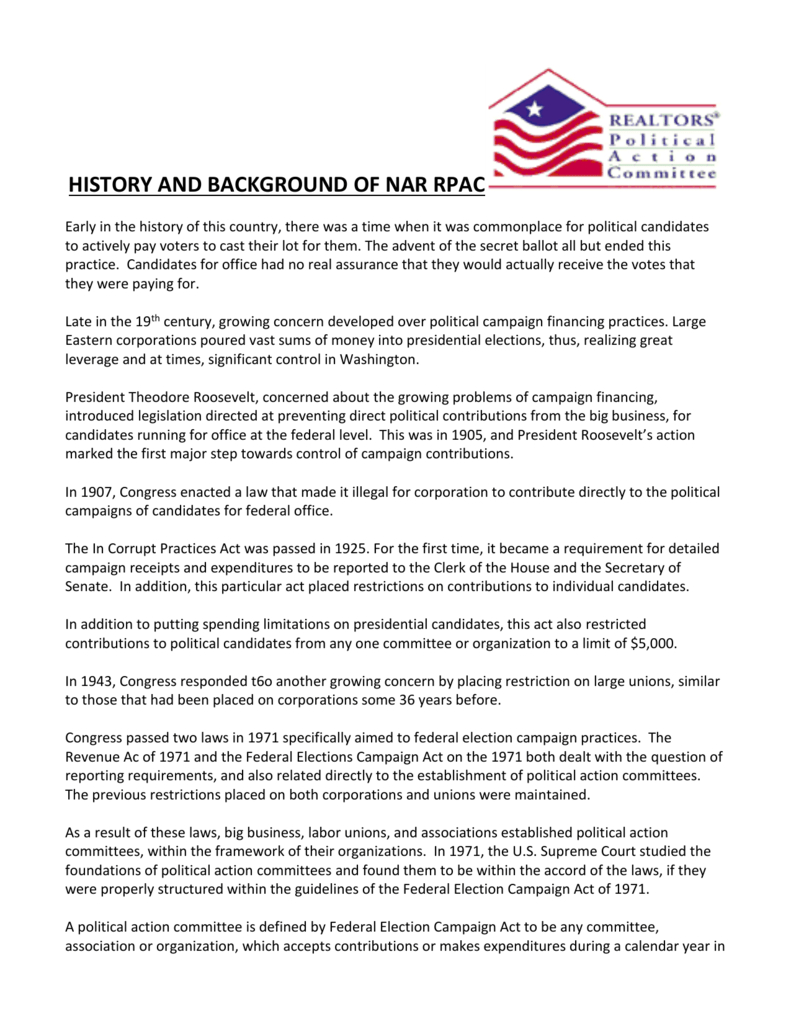 History And Background Of Nar Rpac