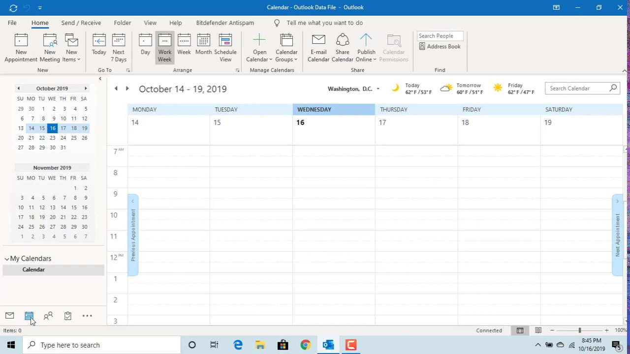 How To Change Work Week And Working Hours Of Calendar In Outlook - Office  365