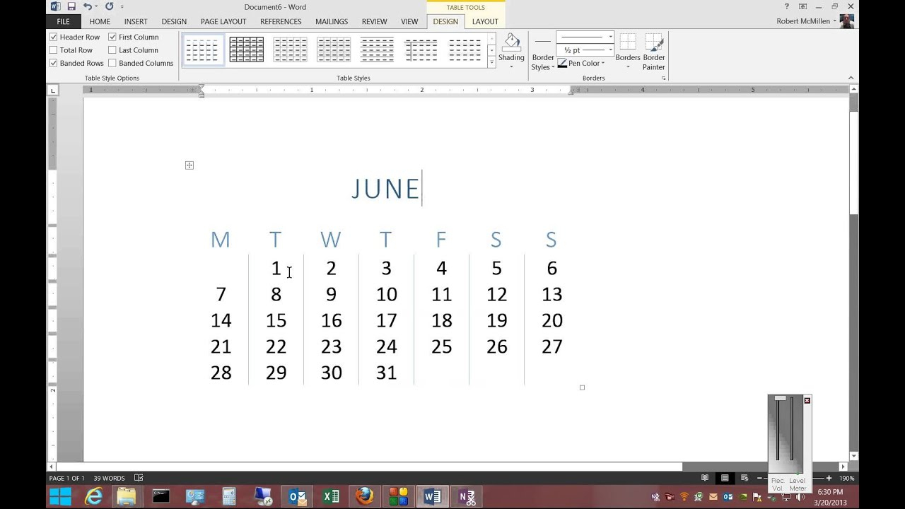  How To Create A Printable Calendar In Word Printable Templates Free