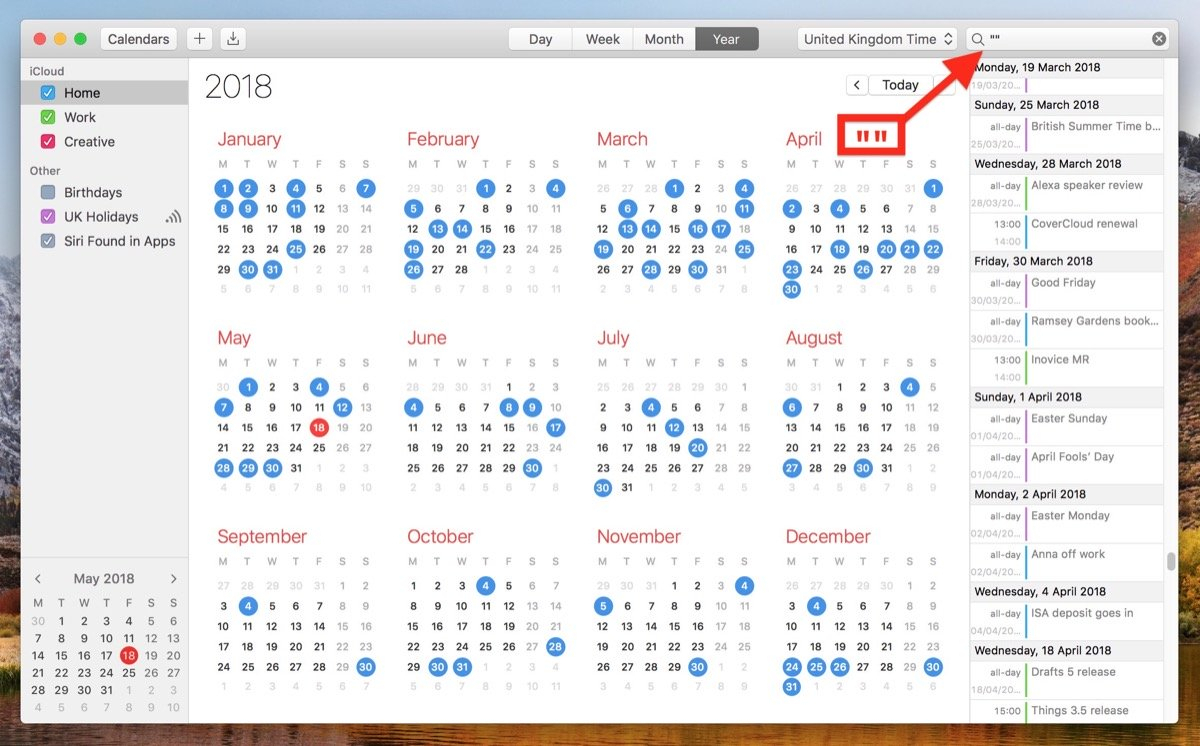 How To View All Events As A List In Your Mac&#039;s Calendar App