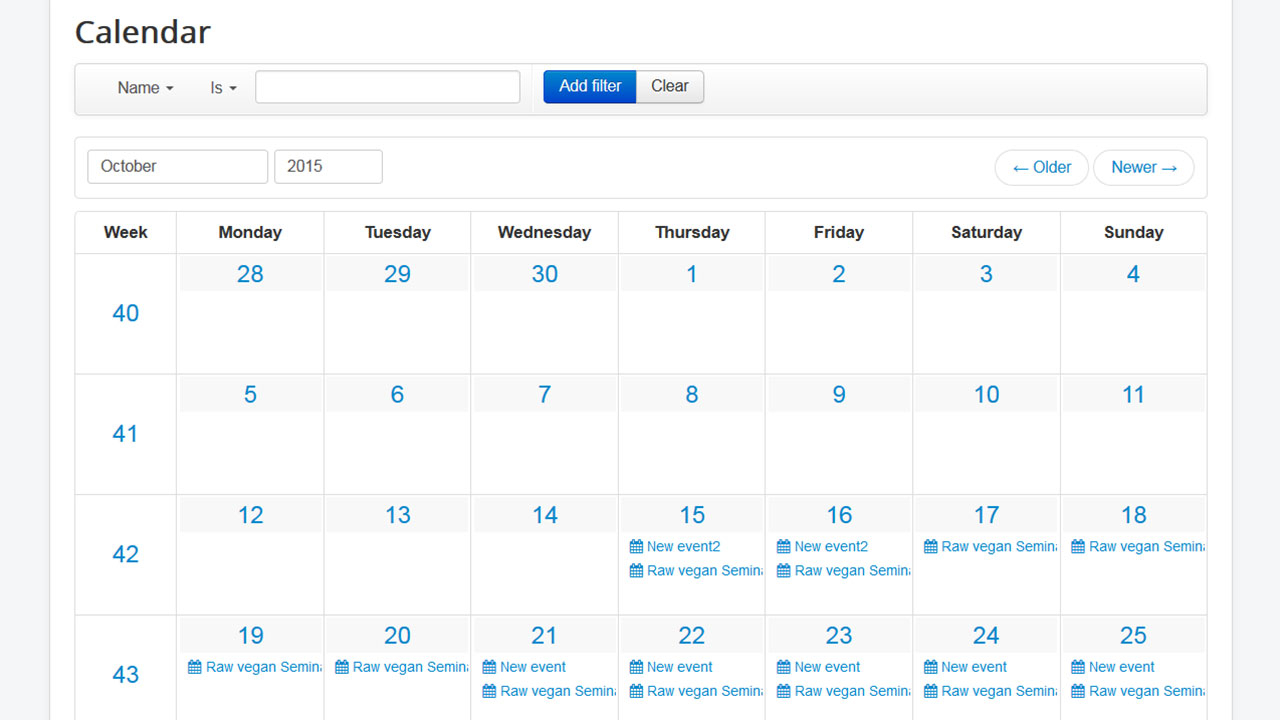 Event Calendar Php Code Mysql Free Download