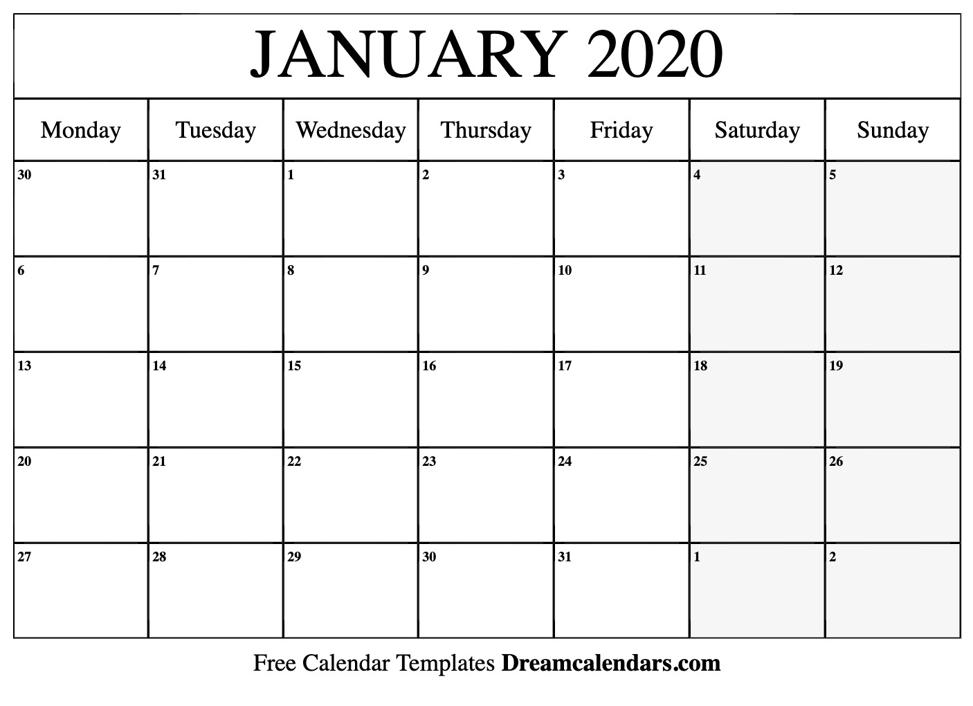 January 2020 Calendar Editable - Wpa.wpart.co