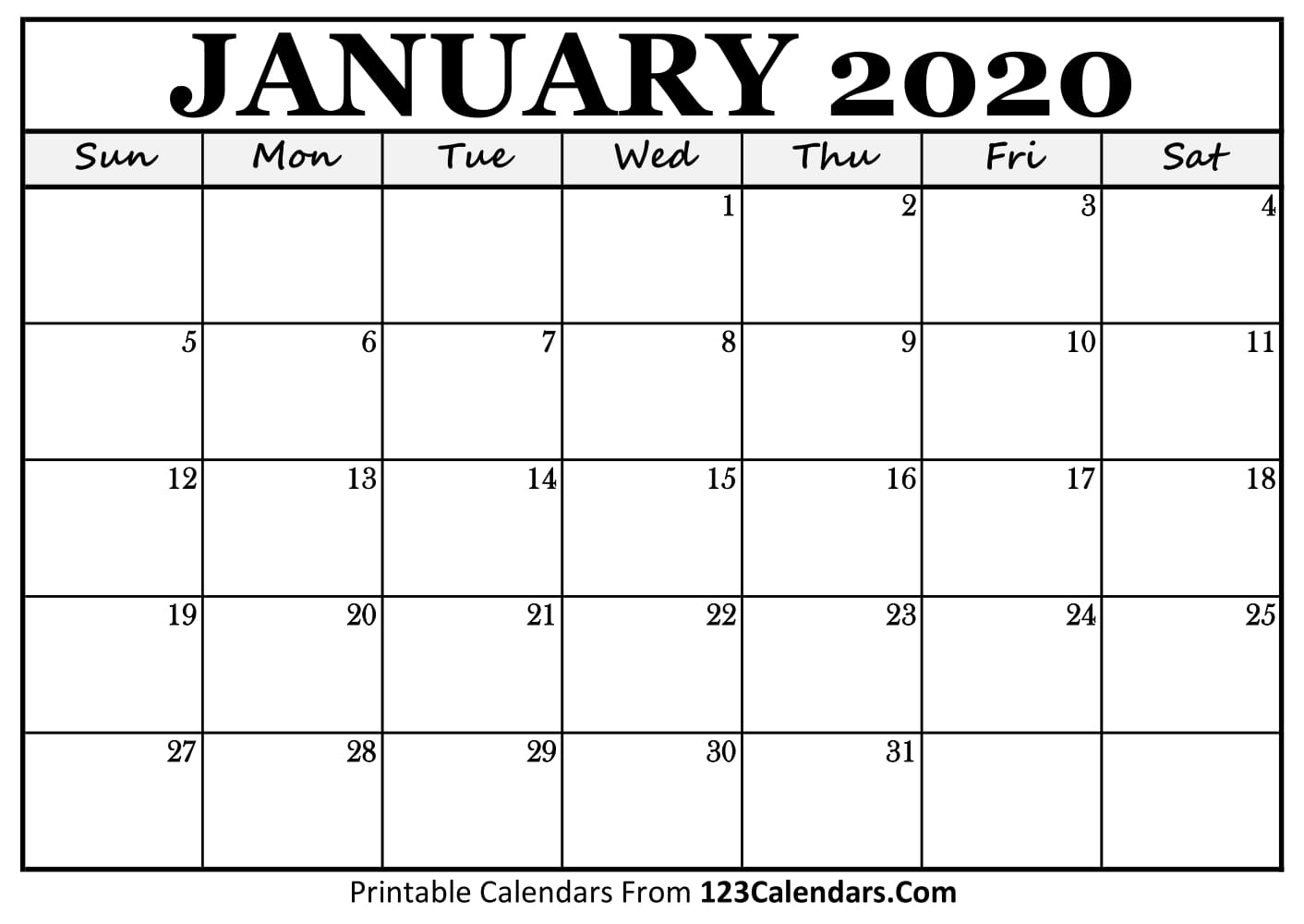 January 2020 Calendar For Kids - Wpa.wpart.co