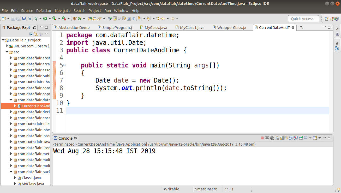 Date Variable In Java