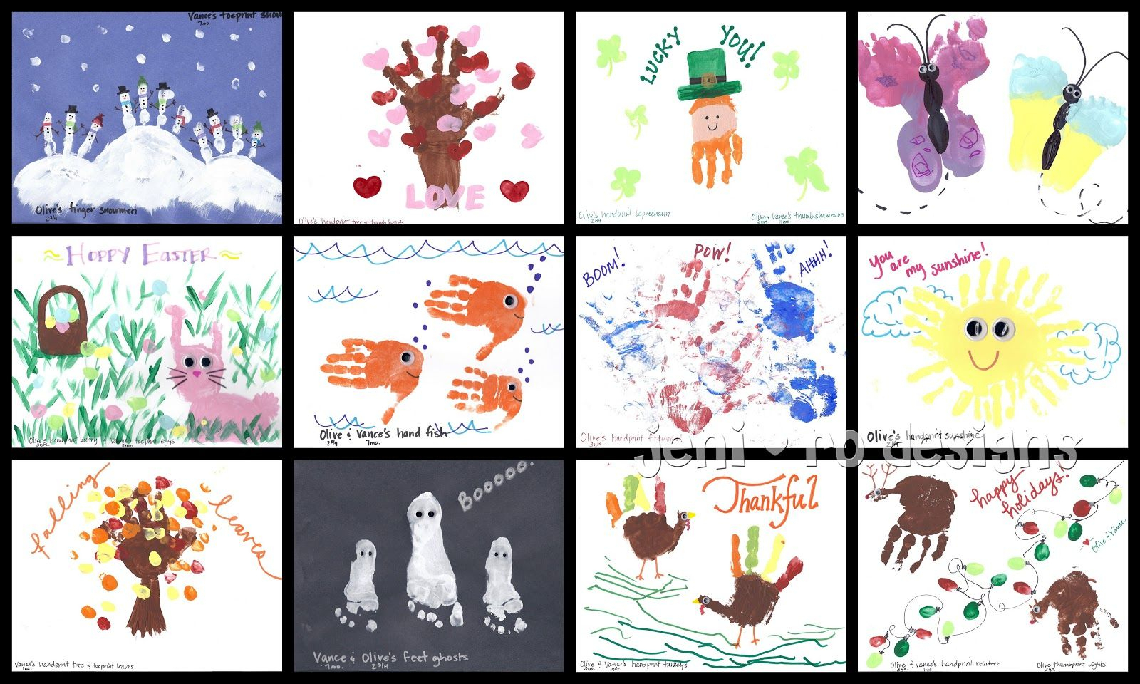 Free Printable Handprint Calendar