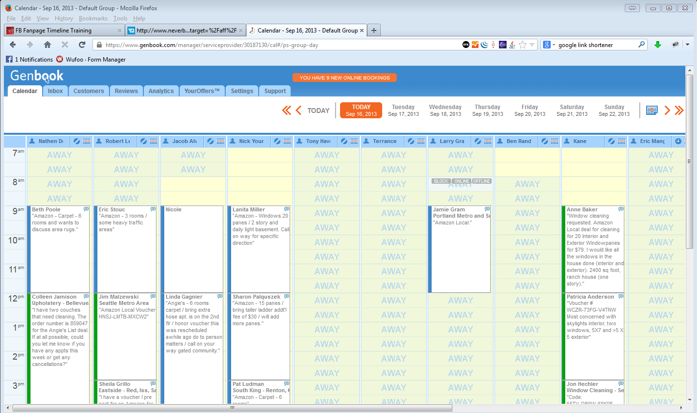 Jquery - Full Calendar To Show All Employees Appointment