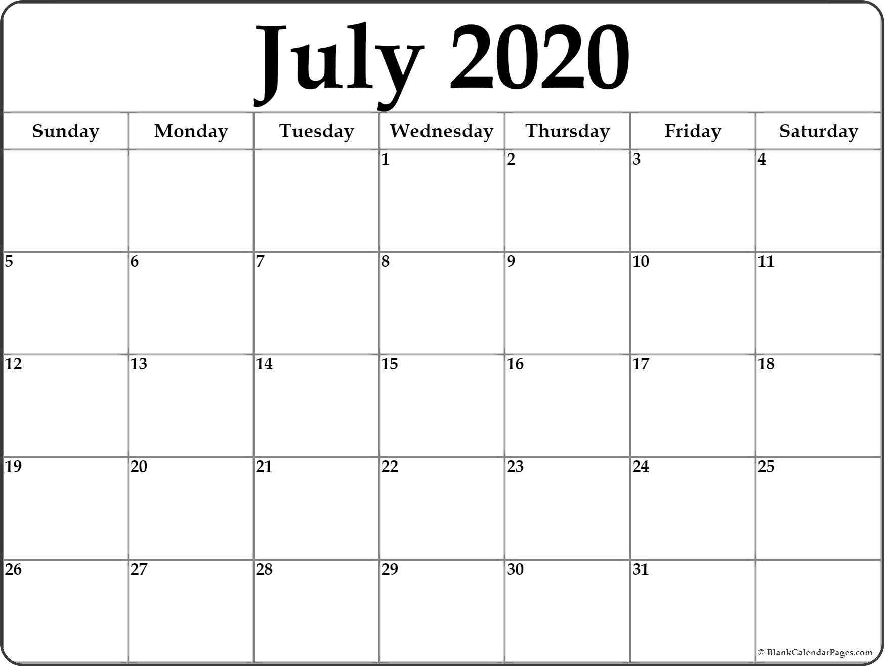 print a calendar july 2020 calendar printables free templates