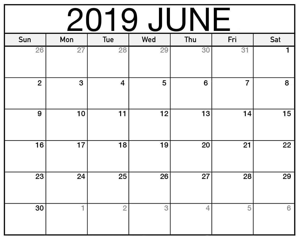 June 2019 Calendar Nz | Free Printable Calendar Shop