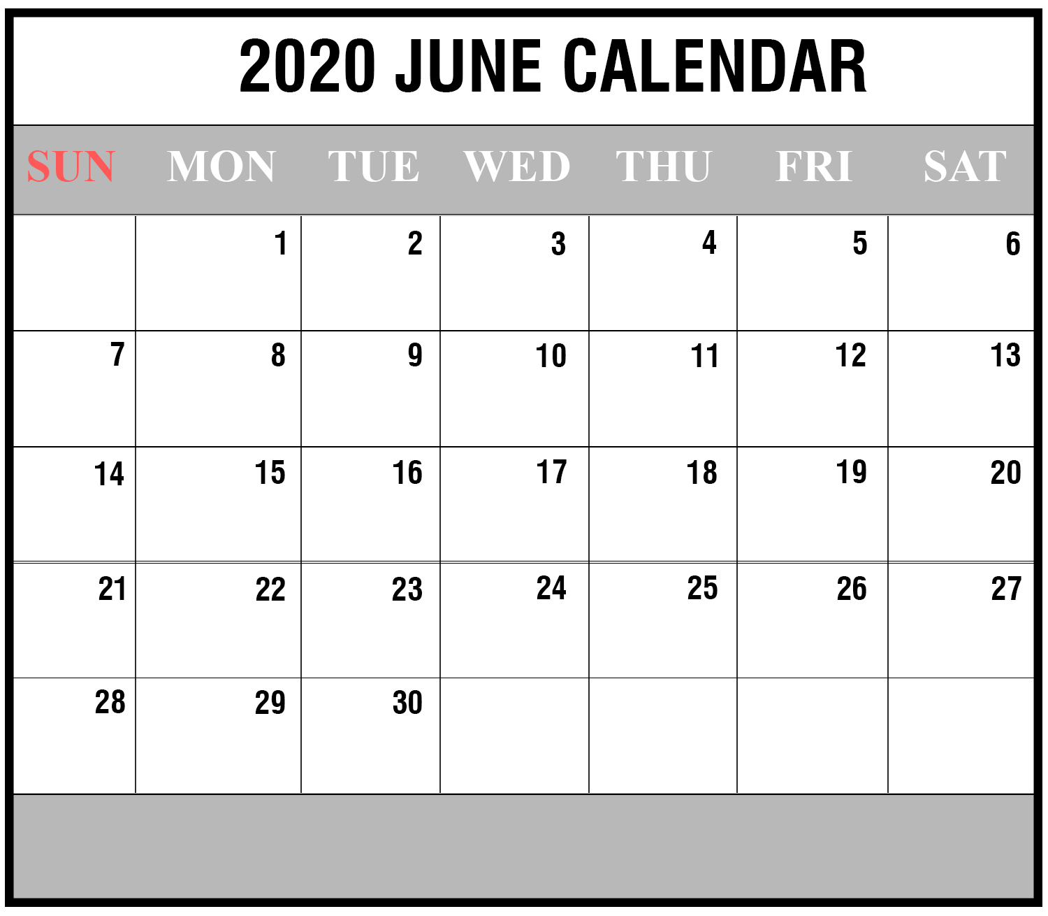 June 2020 Excel Calendar - Wpa.wpart.co