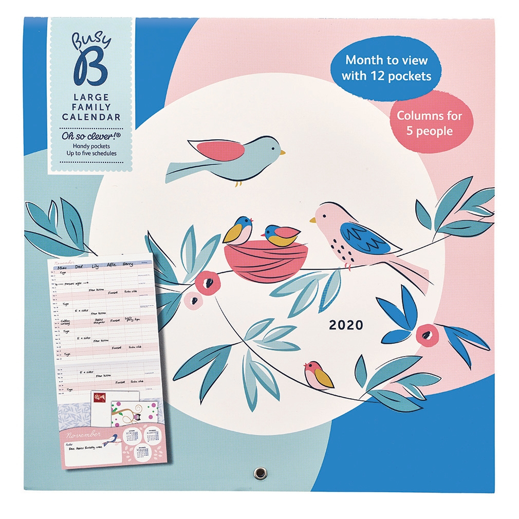 Large Family Calendar 2020 - Breezy Blossoms