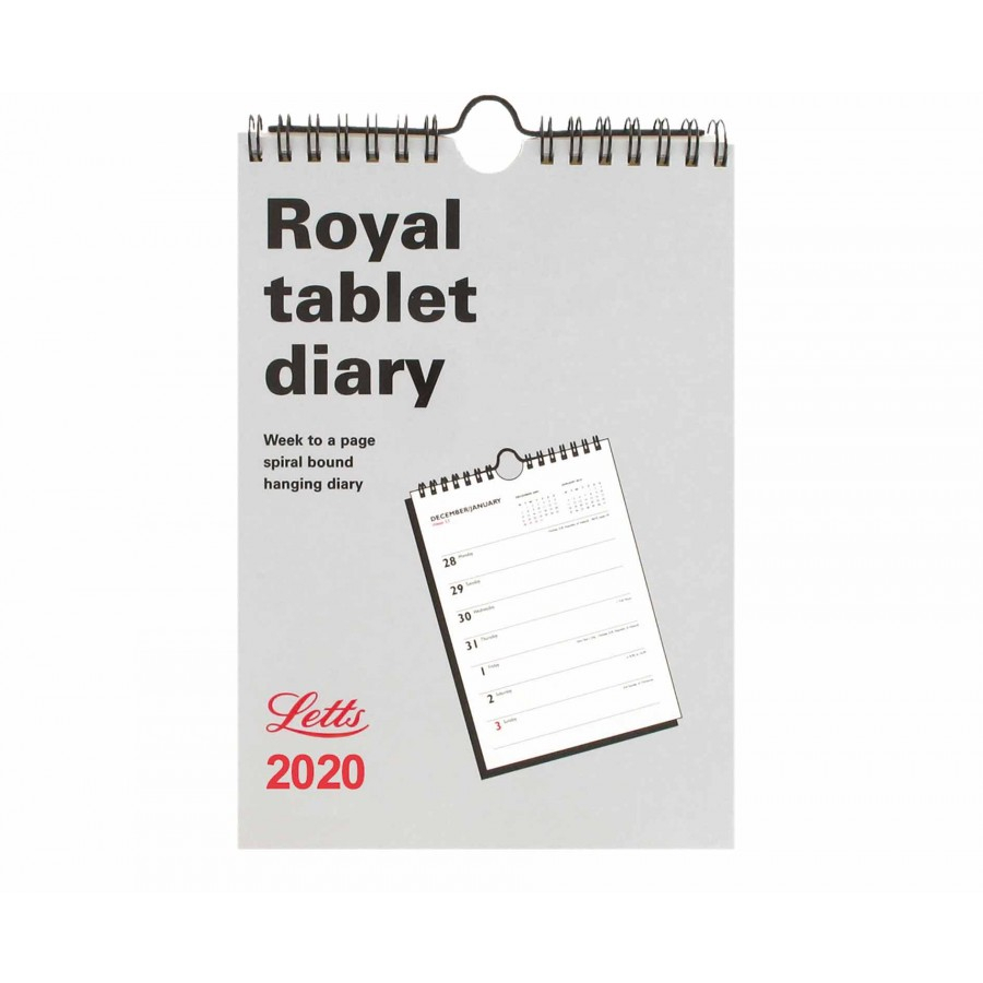 Letts Royal Tablet Calendar Week To View 2020