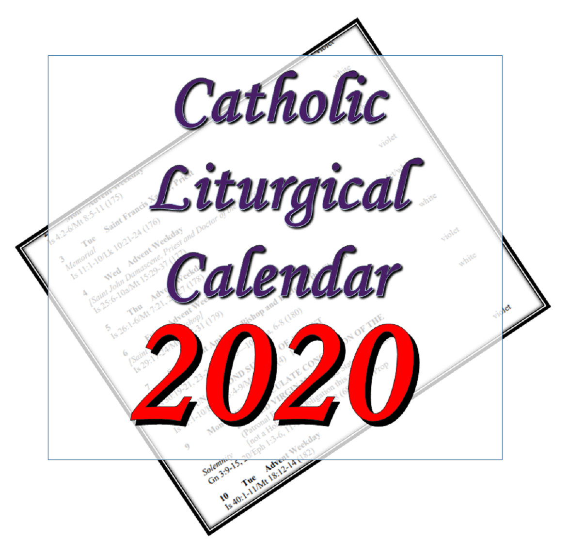 Year B Liturgical Calendar 2020 Calendar Printables Free Templates