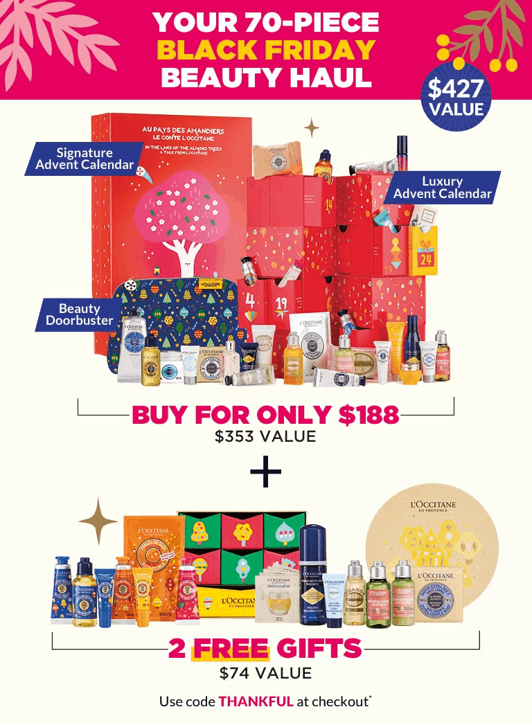 L&#039;occitane Cyber Monday Beauty Haul! Both Advent Calendars +