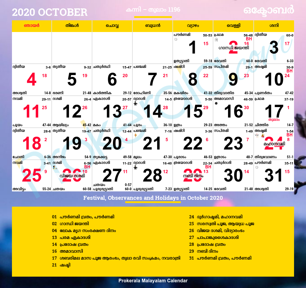 Zodiac Calendar For October 2020 | Calendar Printables Free Templates