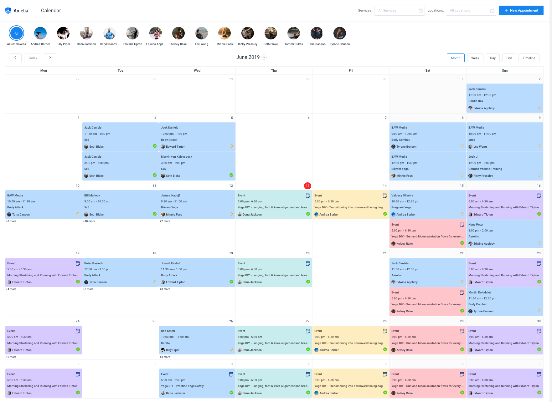 Managing Calendar - Amelia WordPress Booking Plugin