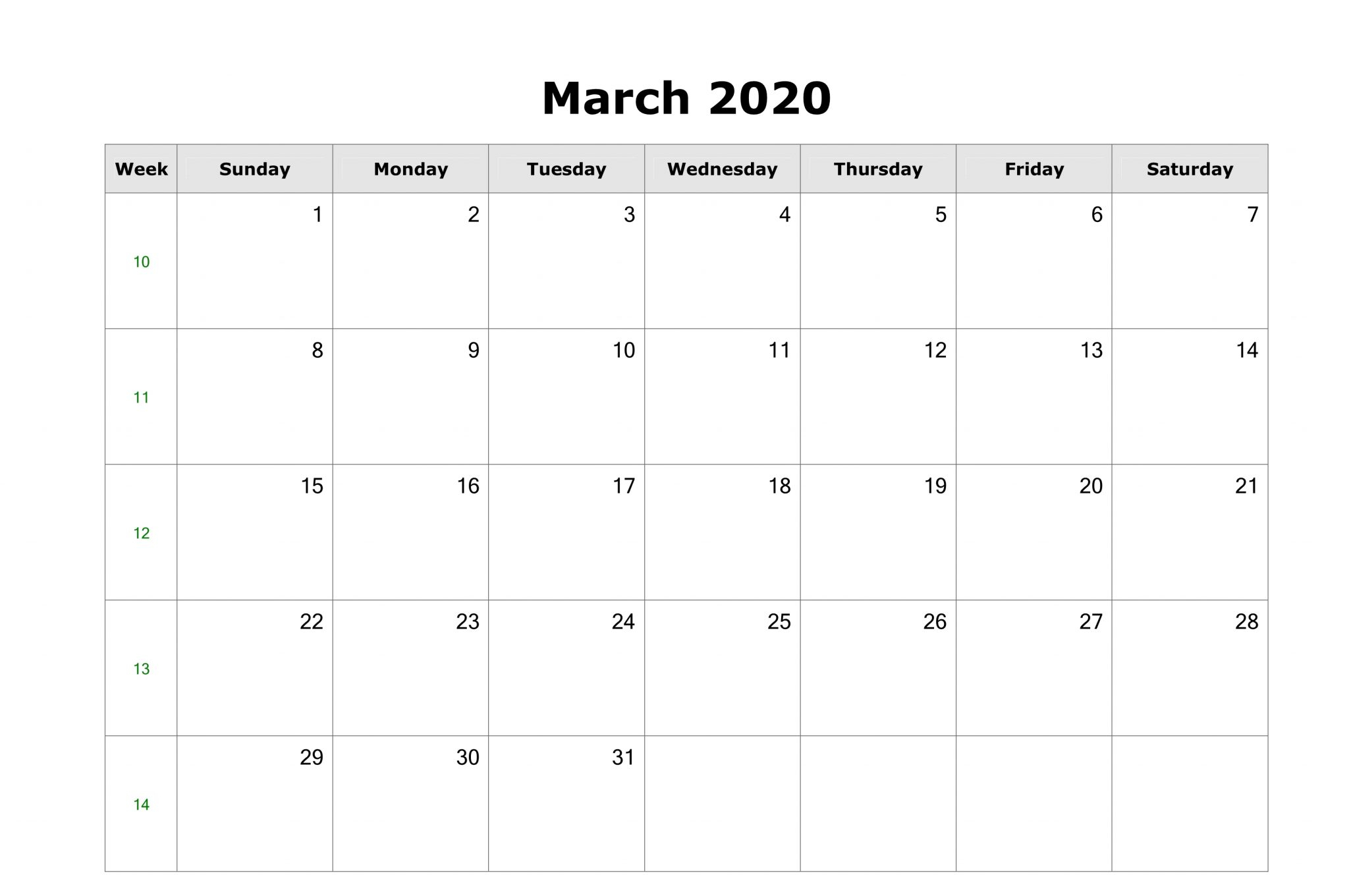 March 1 2020 Calendar | Calendar Printables Free Templates